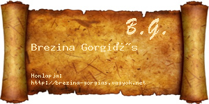 Brezina Gorgiás névjegykártya